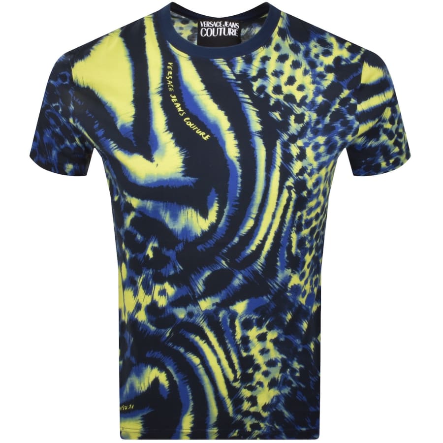 Versace Jeans Couture Slim All Over T Shirt Navy | Mainline